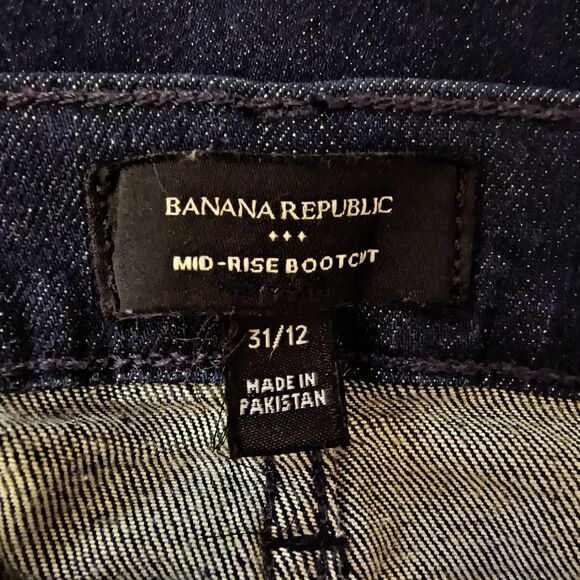 Banana Republic Mid-Rise Bootcut Jeans 31/12 Women's Stretch Denim 32x29 - Picture 4 of 5